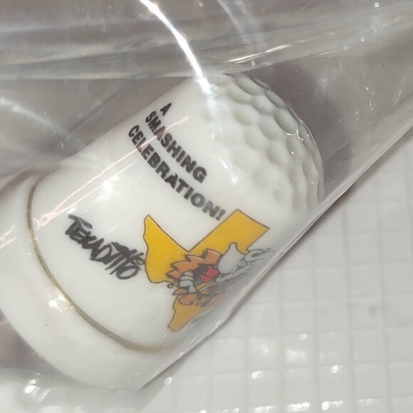 Thimble Texas Outline 1986 Porcelain America USA Collectible Vintage Sewing Old - Picture 3 of 7